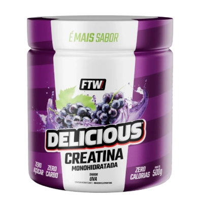 Delicious Creatina Monohidratada, 500g Sabores, FTW