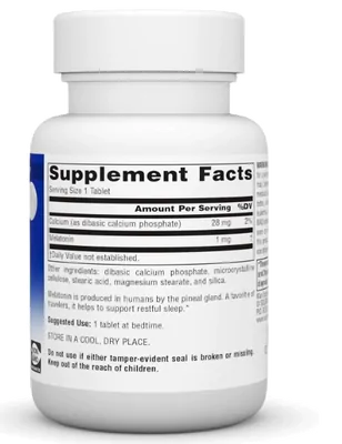 Melatonina 1mg, 100 Comprimidos, Source Naturals