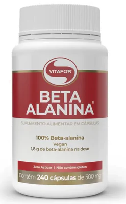 Beta Alanina, 500mg, 240 Cápsulas, Vitafor
