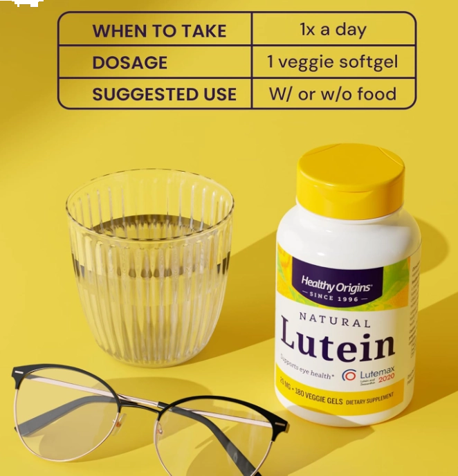Luteína 20mg, 180 Cápsulas, Healthy Origins