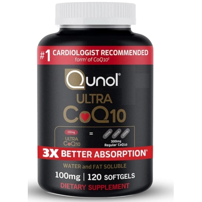 CoQ10  100mg, Energia e Saúde Cardíaca, 180 Softgels, Qunol