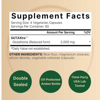  Glutationa, 2000mg, Pureza Superior a 98%, 240 Cápsulas, Naturebell