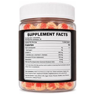 Urolitina A, Nutrição Avançada para Longevidade e Energia Celular, 500mg,  60 Gomas, Neviss