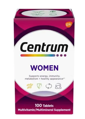 Centrum Women Multivitamínico, 100 Tablets, Importado