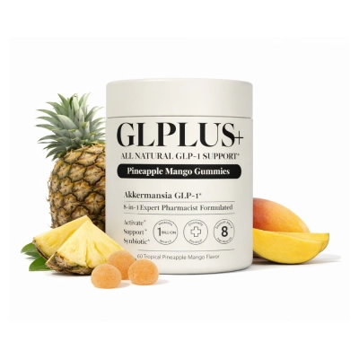 Akkermansia GLP-1, Pineapple Mango Gummies, 60 Gummies,GLPLUS+ 