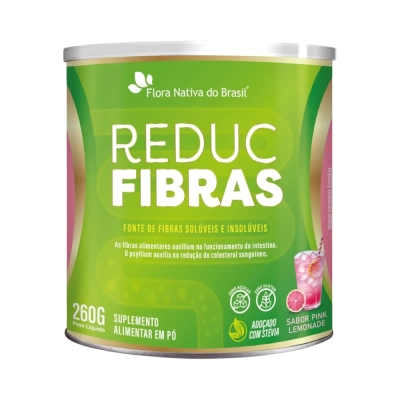 Reduc Fibras, Psyllium e Chicória, Sabores, 260g, Flora Nativa