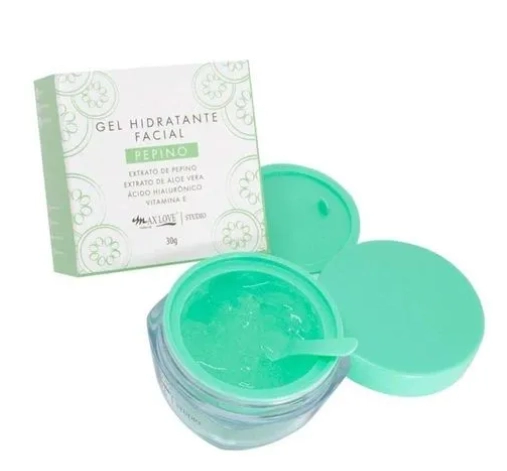 Gel Hidratante Facial Pepino, 30g, Max Love