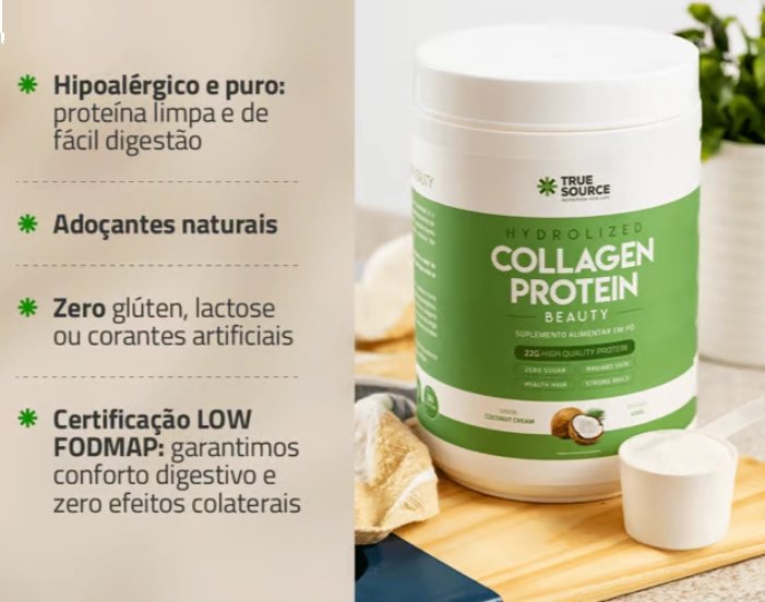 True Collagen Protein, Sabor Coconut Cream, 450g, True Source