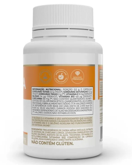 Cúrcuma Plus, 130mg, 60 Cápsulas, Vitafor