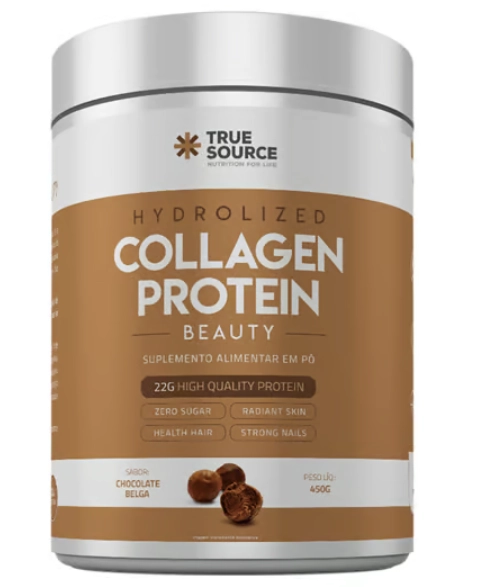 True Collagen Protein,  Sabor Chocolate Belga, 450g, True Source