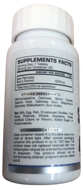Saw Palmetto 600mg, 90 Comprimidos, Bull Pharma