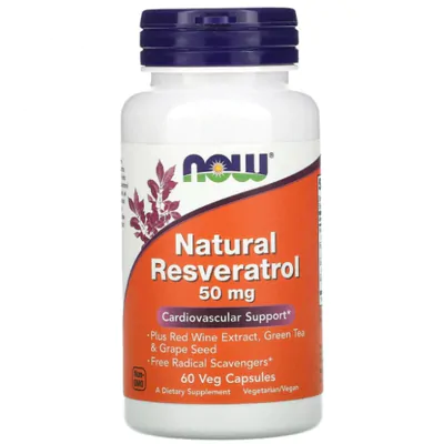 Resveratrol 50mg Now 60 cápsulas