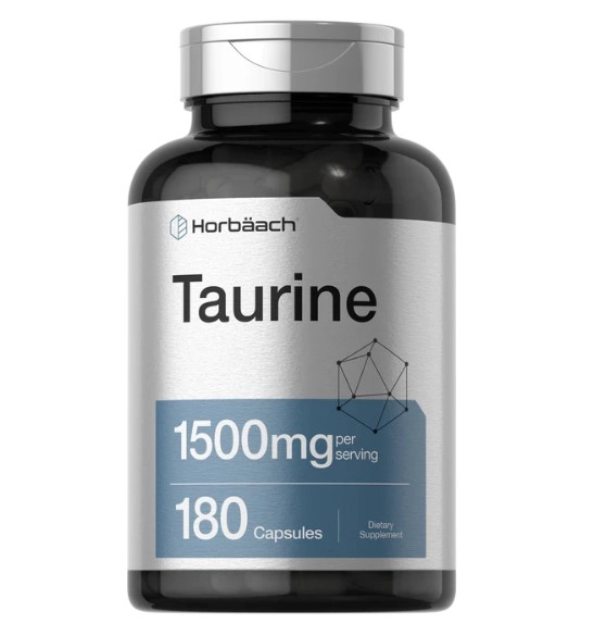 Taurina, 1500mg, 180 Cápsulas, Horbaach