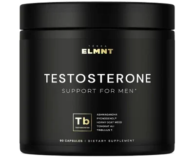 Testosterone form Men, Reforço de Testosterona, Ashwagandha, Tongkat Ali, Pycnogenol, Tribulus, 90 Cápsulas, Terra Elmnt