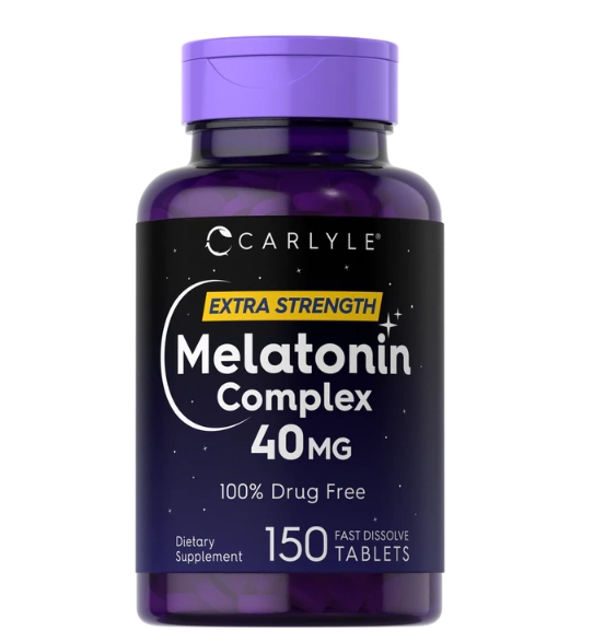 Melatonina 40mg, Fast Dissolve, 150 Comprimidos Sublinguais, Carlyle