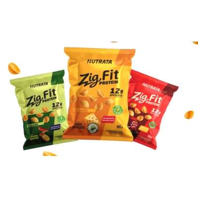 Zig Fit Salgado Proteico, Opções Sabores, 40g, Nutrata