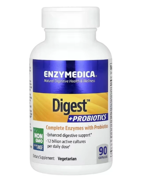 Digestivo + Probióticos, 90 Cápsulas, Enzymedica