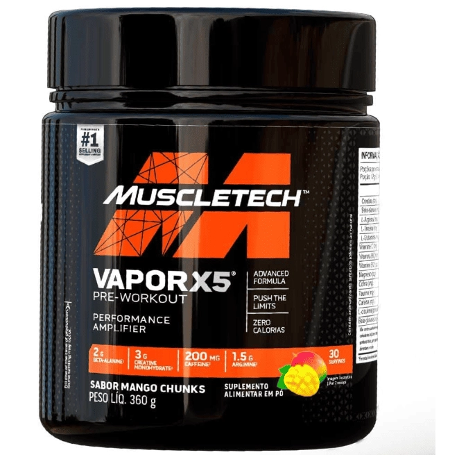 Pre Treino Vapor X5, Sabor Mango Chunks, 360g, Muscletech
