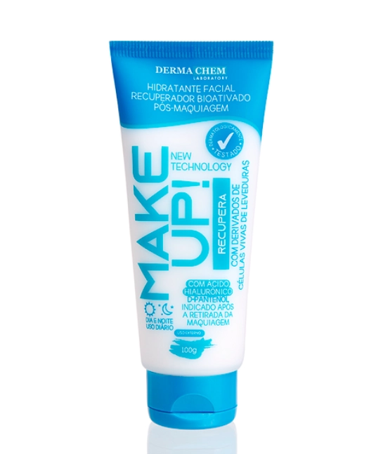 Hidratante Facial,  Make Up, Recuperador Pós Maquiagem, 100g, Dermachem