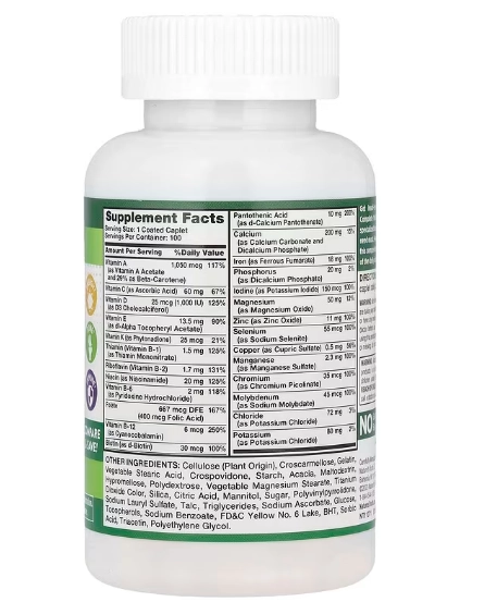 Multivitamínico ABC Complete, 100 Cápsulas, Nature's Truth