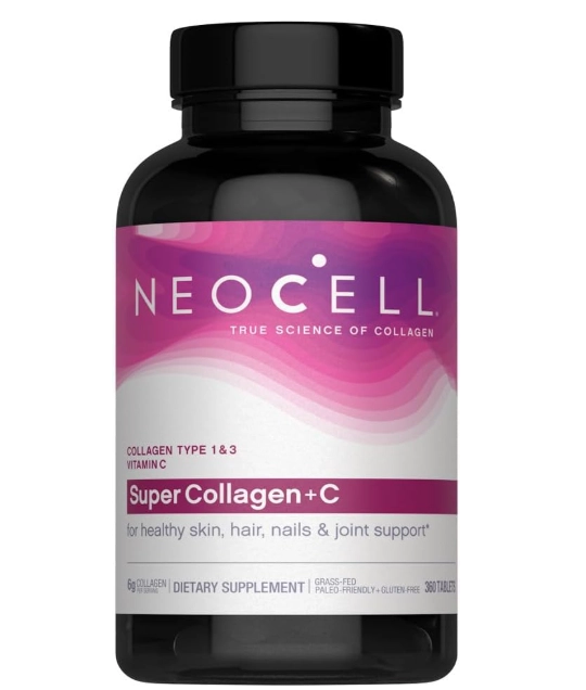 Super Collagen Plus Vitamina C, para Pele, Cabelo e Unhas, 360 Comprimidos, Neocell