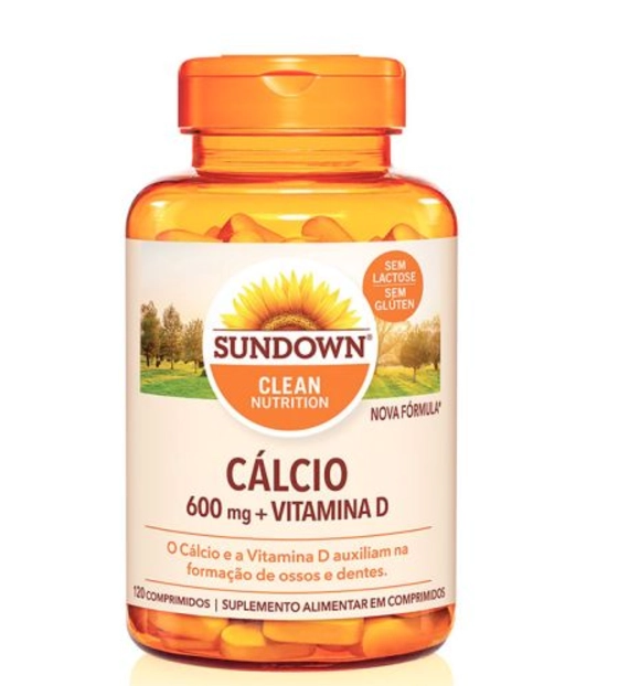 Calcio + Vitamina D3, 600mg, 120 Comprimidos, Sundown