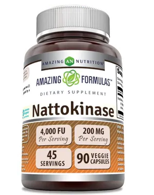 Nattokinase 200mg, 4000FU, 90 cápsulas, Amazing Formulas