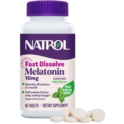 Melatonina 10mg, 60 Comprimidos Fast Dissolve, Sabores, Natrol
