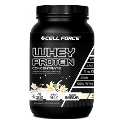 Whey Protein Concentrate, 900g, Sabores, Cell Force