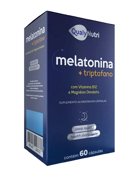 Melatonina 210mcg, Com Triptofano, 60 Cápsulas, Qualynutri