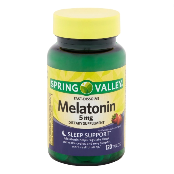Melatonina 5mg, 120 Comprimidos, Sublingual, Spring Valley