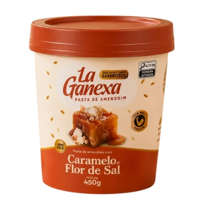 Pasta de Amendoim com Whey, 450g, Sabores, La Ganexa