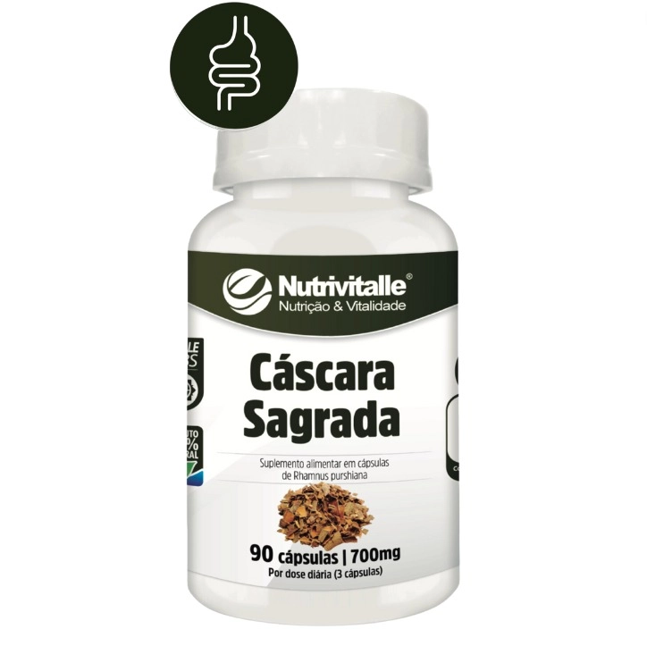 Cáscara Sagrada, 700mg, 90 Cápsulas. Nutrivitalle
