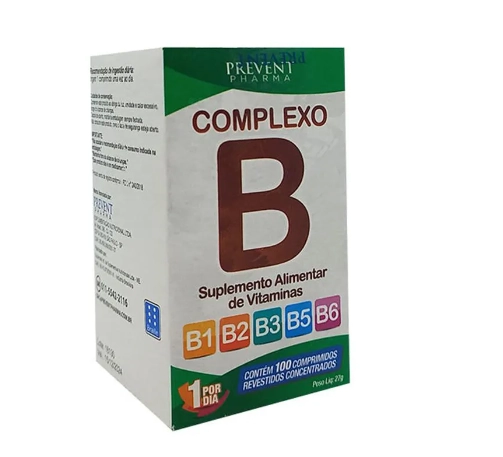 Complexo B, 100 Comprimidos, Prevent Pharma