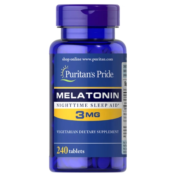 Melatonina 3mg, 240 Comprimidos, Puritan's Pride