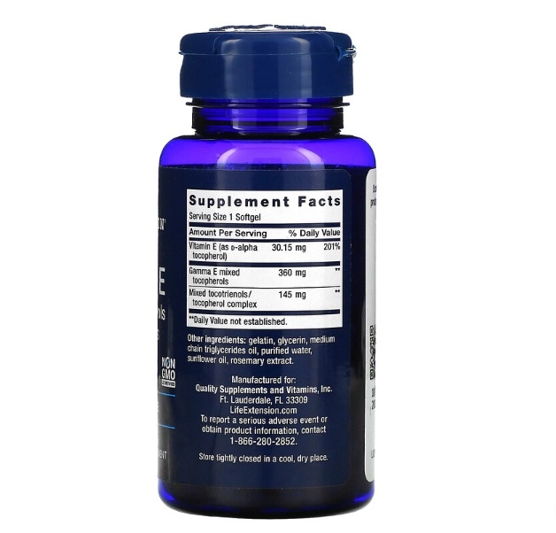 Gamma E, Mixed Tocopherols & Tocotrienols, 60 Softgels, Life Extension