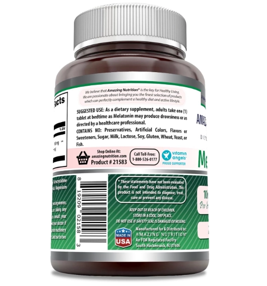 Melatonina 10mg, 250 Comprimidos, Amazing Formulas