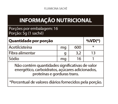 Fluimicina, 600mg, 16 Sachês Sabor Laranja, QualyNutri
