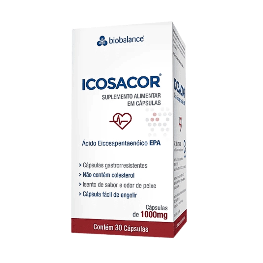 Icosacor Suplemento Alimentar, 30 Cápsulas, Ômega-3 EPA - Biobalance