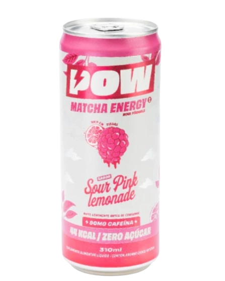 Energético Matcha Energy, 310ml Sabor Pink Lemonade, Push & Pow