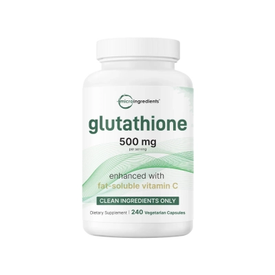 Glutationa 500mg com Vitamina C, 240 Cápsulas, Micro Ingredients 