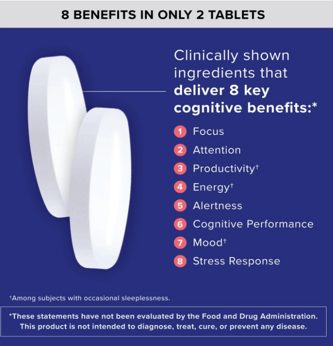 Brain Health Focus Plus, 60 Comprimidos, Qunol 