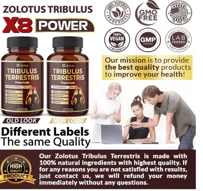 Tribulus Terrestris, 9050mg por cápsula, 150 cápsulas, Zolotus