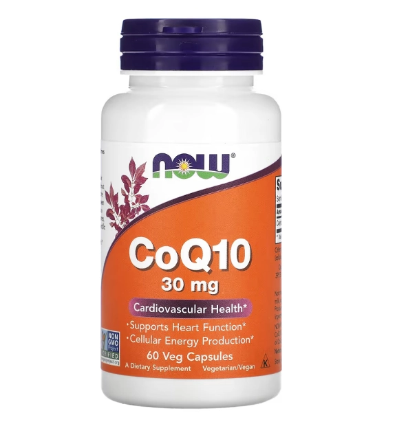 Coenzima CoQ10, 30mg, 60 Cápsulas gelatinosas, Now