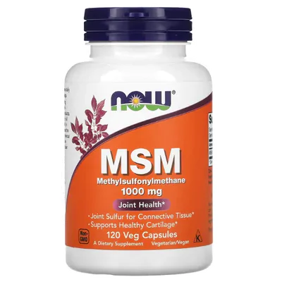 MSM, 1000mg, 120 Cápsulas, Now