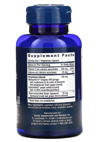 Extrato de Semente de Uva, 100 mg, 60 Cápsulas, Life Extension