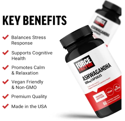 Ashwagandha, 600mg, 60 Cápsulas, Force Factor