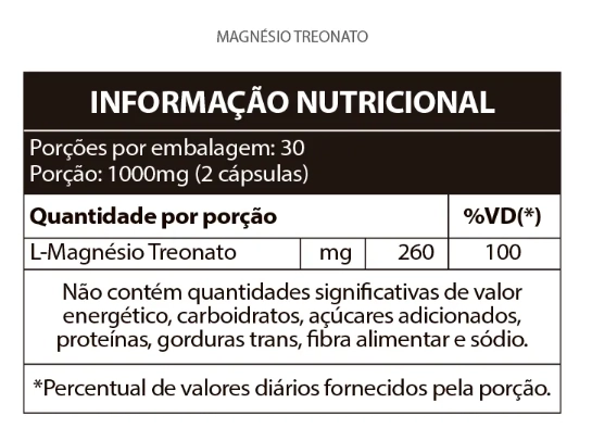 Nutreonato Magnésio + Treonina, 600mg, 60 Cápsulas, QualyNutri