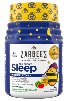Melatonina Kids 1mg, 60 Gomas sabor natural de Melancia, Zarbee's