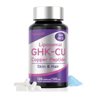 GHK-CU, Peptídeo de Cobre, 300mcg, 120 Cápsulas, Ewcxine